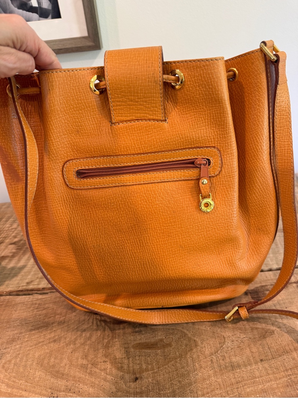Loewe Vintage Leather Drawstring Bucket Shoulder Bag Authentic COA Project - Picture 9 of 15